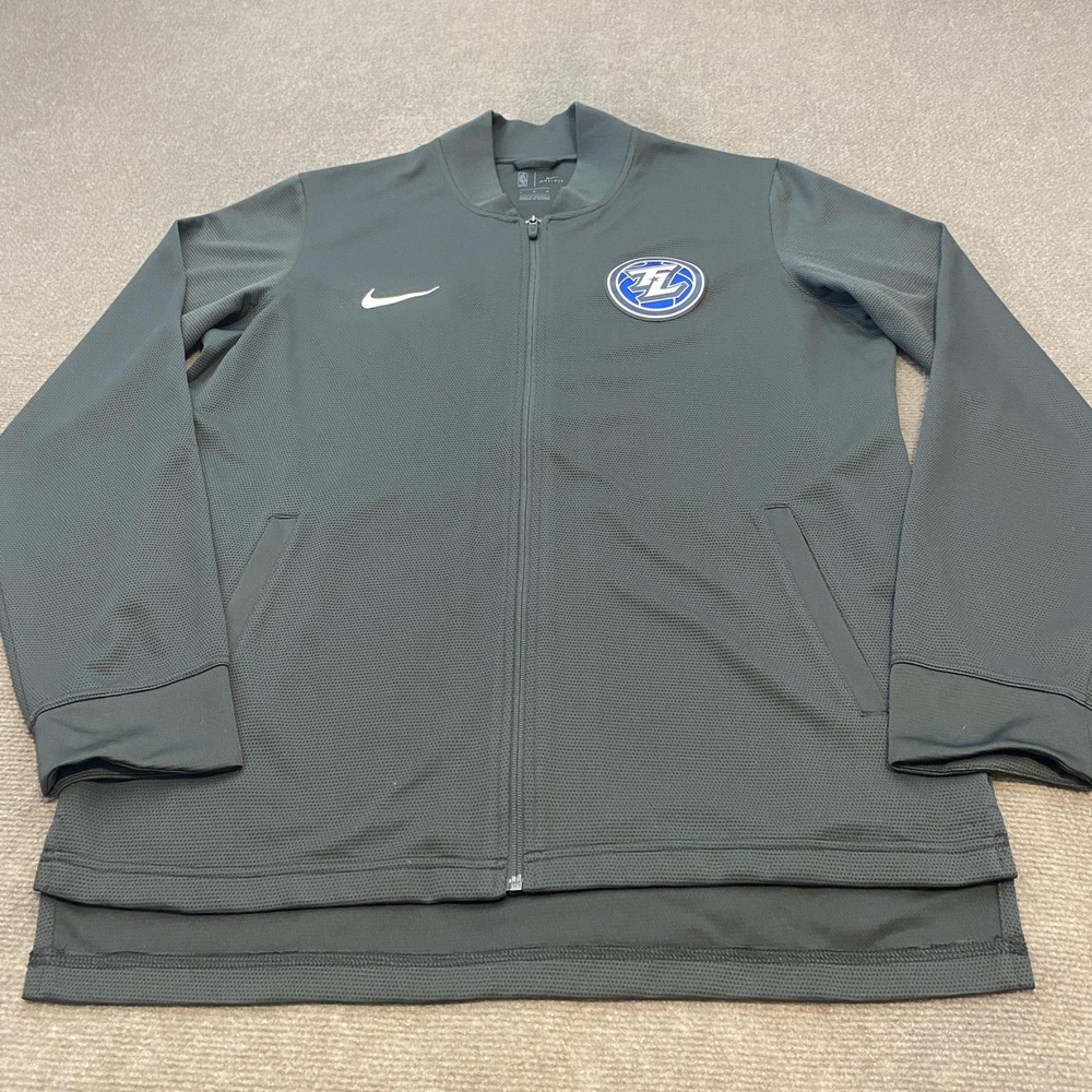 Texas Legends Jacket Mens Large Tall Gray NBA Basketball Nike Dri Fit Full Zip
